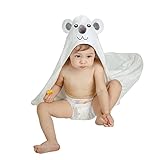 Pejoye 90*90cm Toalla con Capucha de Bambú Orgánico para Bebés Toallas con Capucha de Coala Bebé Toalla con Capucha para Animales Bebés Toalla con Capucha Hecha de Algodón Natural Duradero