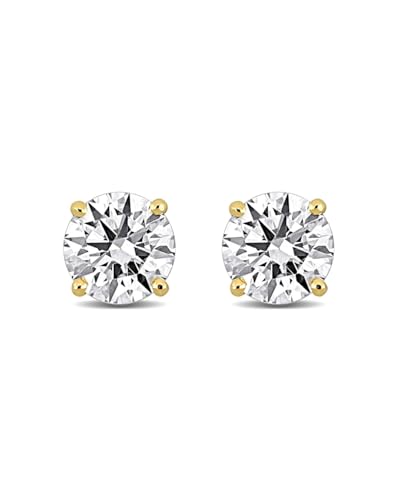 Image of Lab-Grown Diamond Stud Earrings With Unique laser engraved Diamond ID, Set In Platinum, White Gold or Yellow Gold - D Color, VVS2 Clarity, IGI Certified Lab-Grown Diamonds - Available in 1 to 5 CTTW