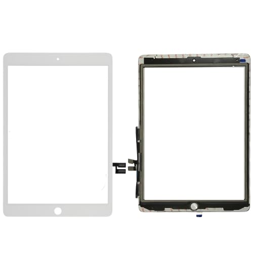 for ipad 7/8/9 Gen 10.2 Inches Touch Screen Glass Digitizwer Flex Replacement A2197/A2198/A2200 A2270/A2428/A2429/A2430 with Pre-Installed Adhesive (NOT LCD Display) (White)