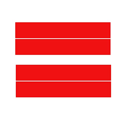 Image of x xotic tech Fender Stripes Hash Marks Vinyl Decal Universal Compatible with Car Truck Sticker Racing Stripe (Red)