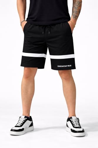 ENDEAVOUR WEAR Lounge Shorts for Men Black - Image 4