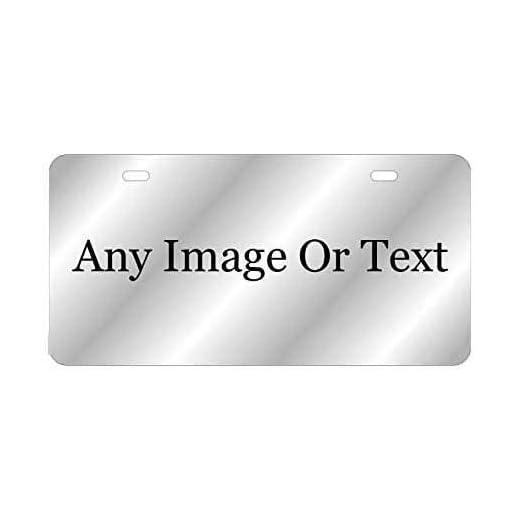 US States Licence Plate Text Name Image Photo DIY Personalized Printed Custom Auto Tag Kid's Bike Aluminum Metal License Plate Cover Frame for Car 6"x12"(2 Holes)