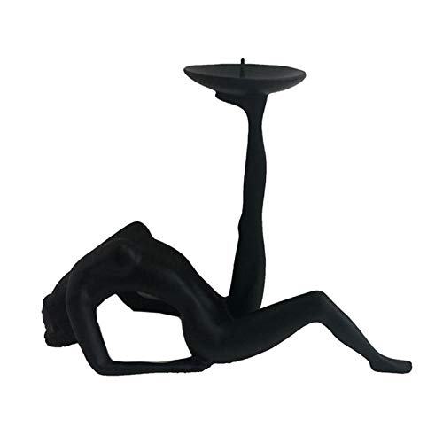 Statuette fille gymnaste décoration de salon en résine pour étagère design