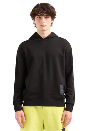 Armani Exchange Men's Limited Edition Mixmag Collection Logo Patch Pullover Hoodie