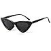 Clout Goggles Cat Eye Sunglasses Vintage Mod Style Retro Kurt Cobain Sunglasses (Black& smoke, 51)