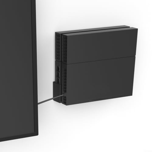 Aurumium Support mural en métal pour console PS4 - Plaque d'acier double face - Fixation sécurisée - 295 mm – vue 9