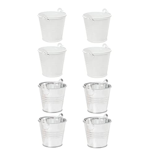 Lowats Secchielli di Metallo Piccoli 8 Pezzi Mini