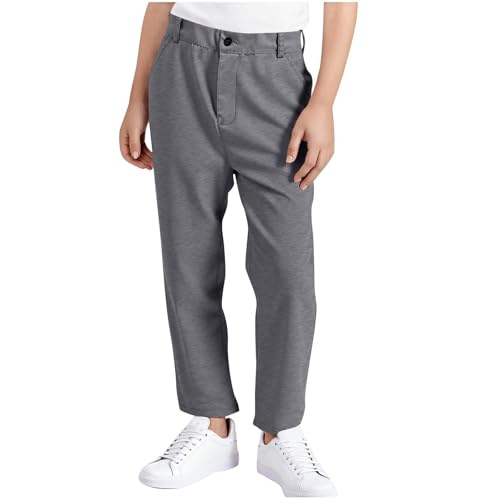 Boys Dress Casual Pants School Uniform Trousers Fashion Straight Wide Leg Cargo Pant School Formal Party Suit Trouser4