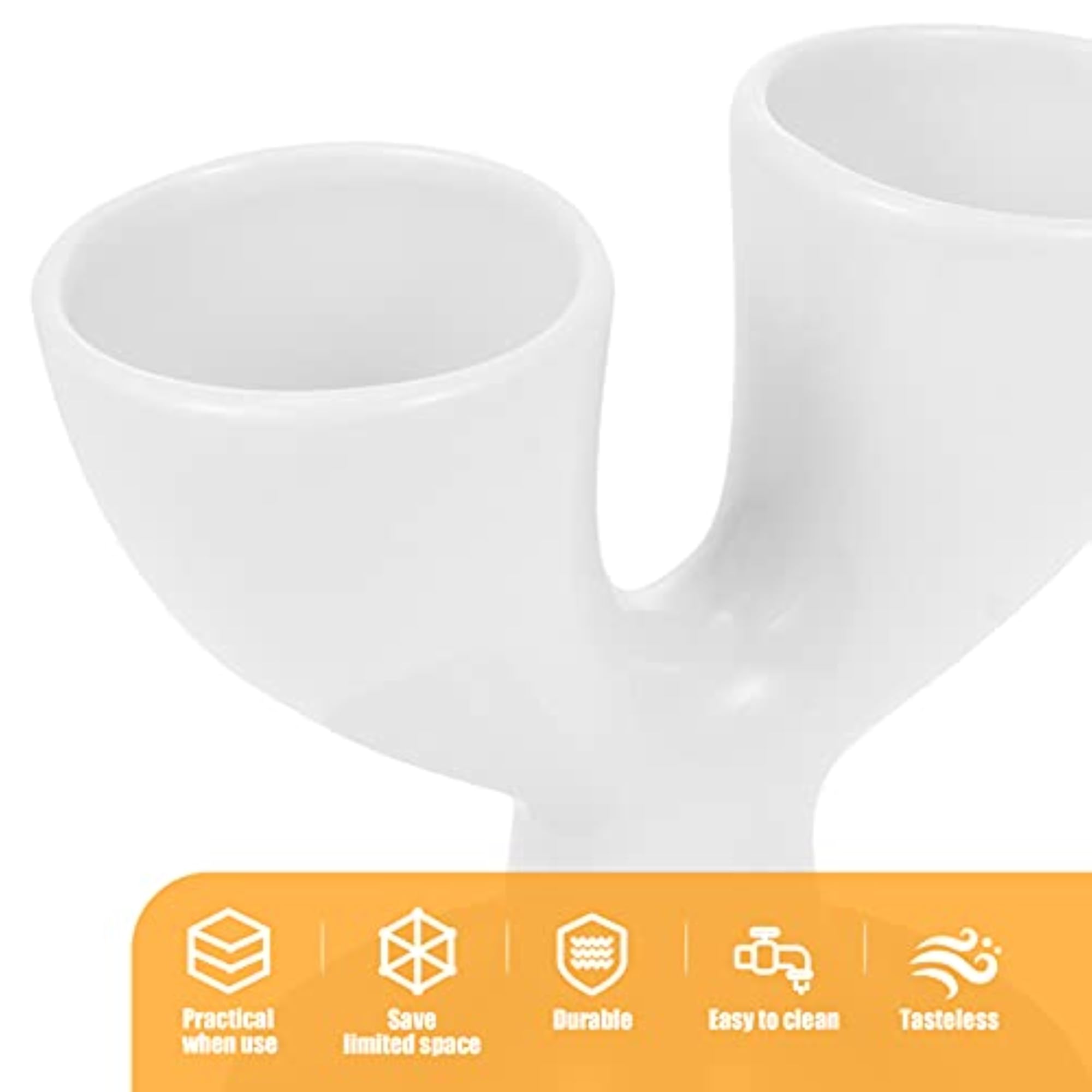 Ceramic Egg Tray, Anti-Slip Egg Holder for Refrigerator