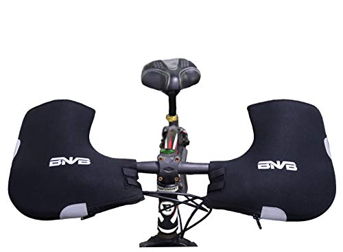 BNVB Bike Handlebar Mitts Winter Cold Weather Cyclist Pogies Mittens Gloves Rainproof Windproof Unisex Bicylce Hands Warmer Cover for Mountain Cycling, MTB, Motorcycling