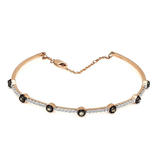 3/4 ct Natural Diamond Bracelets For Women 10K Rose Gold Diamond Bracelet for Women I1-I2 Clarity GH-Color Real Diamond Bracelet for Women (Jewelry Gift For Women)
