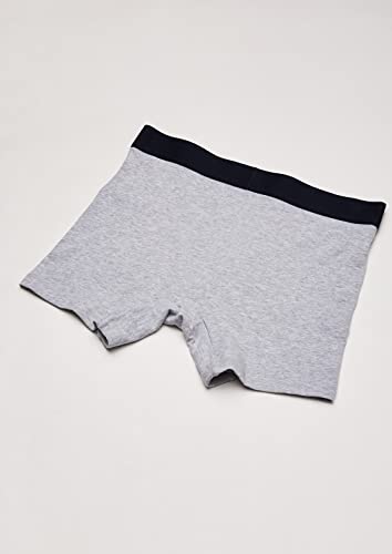 Lacoste Men's Cotton Stretch Big Croc Print Boxer Briefs, 3-pack, Navy Blue/White/Dove Grey/Deep Ocean, Small3