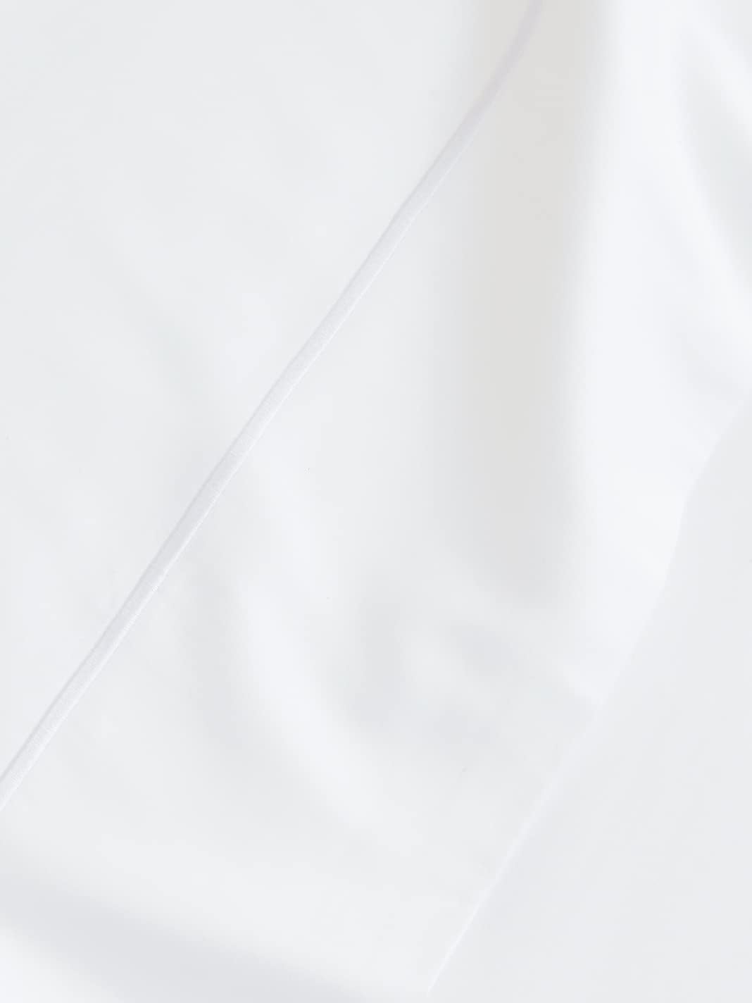 BOLL & BRANCH Signature Embroidered Sheet Set - Twin, White/White - Luxury 100% Organic Cotton - 1 Flat, 1 Fitted, 2 Pillowcases