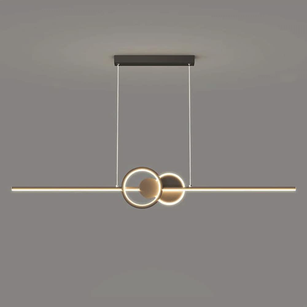 39,4" Ultracienka długa lampa wisząca, liniowa metalowa lampa wisząca z białym akrylowym kloszem, nowoczesny żyrandol LED, wiszące lampy do jadalni, wiszące lampy do wyspy kuchenne