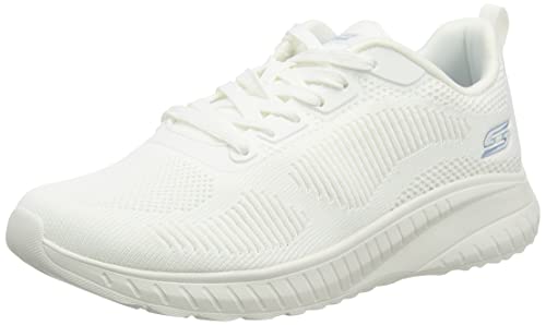 Skechers Bobs Squad Chaos Face Off, Zapatillas de Deporte Mujer, Blanco (White), 38 EU