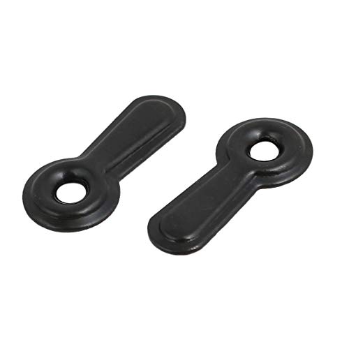 Image of uxcell Frame Turn Button, 4 /5 inch Metal Ridged with Screws for Hanging Pictures, Photos, Drawings and Posters, Black, 100 Pcs