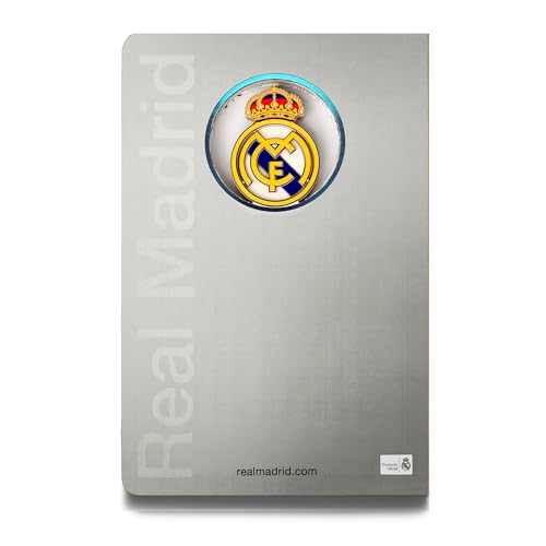 Carnet Real Madrid logo 3D finition haute qualité dos tissu - 3