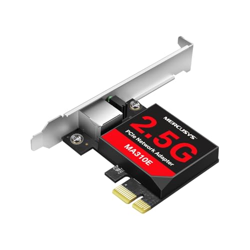 Mercusys MA310E 2,5 Gigabit PCIe Netzwerkkarte für PC, Wake-on-LAN, Energieeffizientes Ethernet, Flusskontrolle, kompatibel mit Windows und Linux
