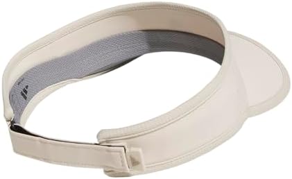 adidas Women's Superlite Visor – Lightweight Moisture-Wicking Running Tennis Hat, Crystal Linen Beige/Trace Khaki/3, OSFA - 3