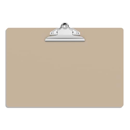 Macroclo Extra Large 11x17 Clipboards, Khaki Plastic Drawing Boards with Heavy Duty Butterfly Clip, Landscape Layout. Suitable for Watercolor, Sketching, Painting. Art & Drafting Supply -  LBCL-1Pcs-05-A3-khaki