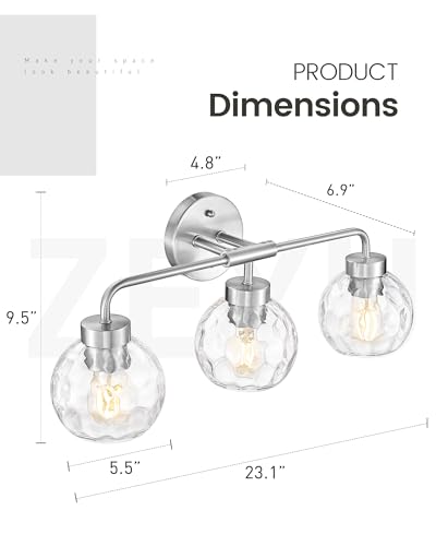 Amazon.ca: ZEYU: 3-Light Vanity Light