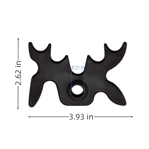 Hufopik 2Pcs Black Plastic Slip-On Bridge Portable Moosehead Bridge Head, Pool Billiard Cue Bridge Head, Billiard Pool Cue Accessories for Pool Table
