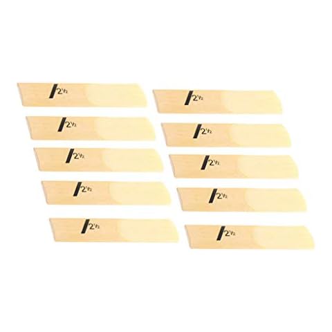 Diamoen 10pcs Bb Tone Soprano Saxophone Reed Sax Reed soprano saxophone Kit with Storage Box Musical Instrument Accessory, 1.5 Strength Cover