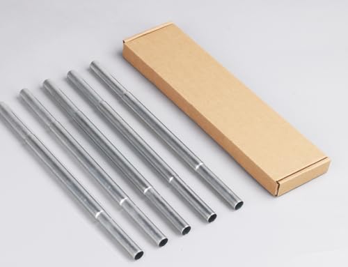 Hateenru 5PCS Golf Club Extensions Steel Shaft Iron Length Extension Kit Repair Replacement, Silver