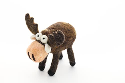 Woolbuddy Needle Felting Wool Roving Bag 60G, Beautiful Roving Wool, Handmade Sheepwool, Zero Waste Kit, For Needle Felting Beginner And Adult, Wet Felting, Felting Supplies And Felting Soap (Brown) #TOP2