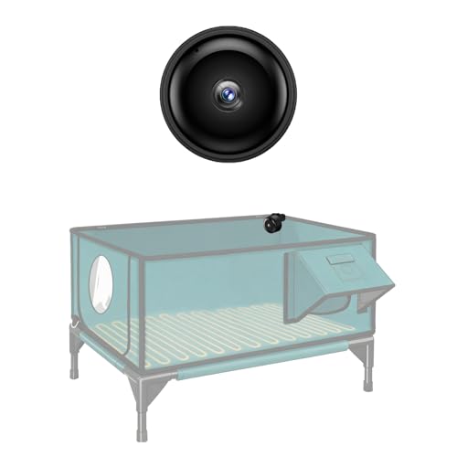 Lisviva Mini WiFi Camera for Heated Cat House 1080P HD Night Vision Motion Detection 130Ultra-Wide Angle Local & Cloud Storage(SD Card Not Included) Remote Monitoring Anytime(Plug-in Use Only)