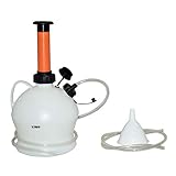 LIGO Absaugpumpe, Ölabsaugpumpe für Rasenmäher inkl. 2 Schläuchen, Trichter & Kunststoff-Behälter | Ölpumpen-Set 4L