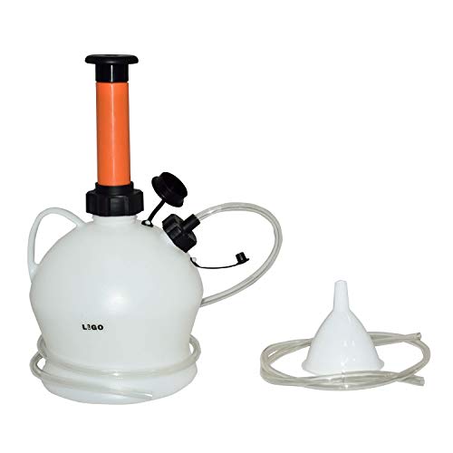 Produktfoto von LIGO Absaugpumpe, Ölabsaugpumpe für Rasenmäher inkl. 2 Schläuchen, Trichter & Kunststoff-Behälter | Ölpumpen-Set&hellip;