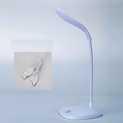 lvifloae Lámpara de escritorio LED con cuello de cisne flexible, recargable, sin cables, 3 niveles de brillo, control táctil y puerto de carga USB para dormitorios, estudios, oficinas y dormitorios. - imagen 6