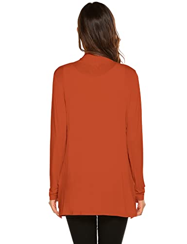 Image of Newchoice Womens Casual Lightweight Long Sleeve Cardigan Soft Drape Open Front Fall Dusters (S-3XL)