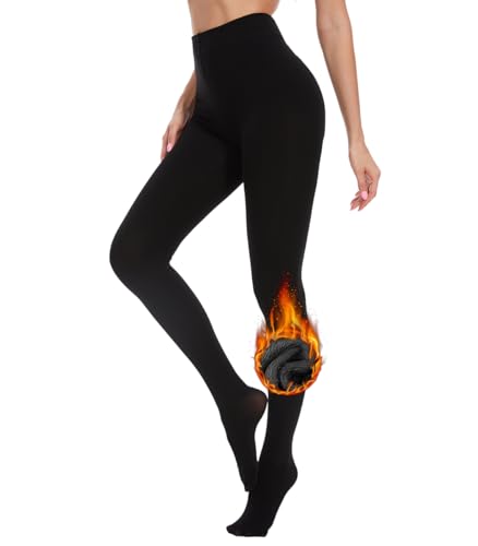 Fourindo Thermo Strumpfhose Damen Strumpfhosen Damen Winter Gefüttert Thermostrumpfhosen Warme Fleece Thermostrumpfhose Verdickte Blickdichte Strumpfhose