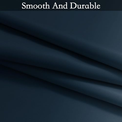Image of SimpleHome Ombre Navy Blue to Grey White Curtains for Living Room 70Wx84L | Room Darkening Curtains for Bedroom,Gradient Light Blocking Curtain,Thermal Insulated Grommet Window Drapes,2 Panels,84 Inch