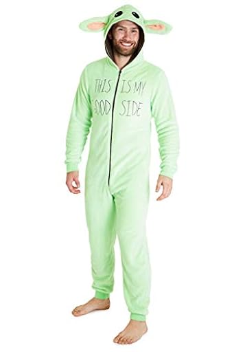 Star Wars Pijama Hombre Baby Yoda, The Mandalorian Pijamas Enteros Forro Polar Hombre, Regalos Originales para Hombre (Verde, S) | Ya disponible en tu tienda friki favorita! En mundofriki.es!
