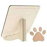 HEMOTON Holzkarte zum Gedenken an Verstorbene Haustiere Trauerkarte für Hundebesitzer Beileidskarte zum Verlust Eines Hundes