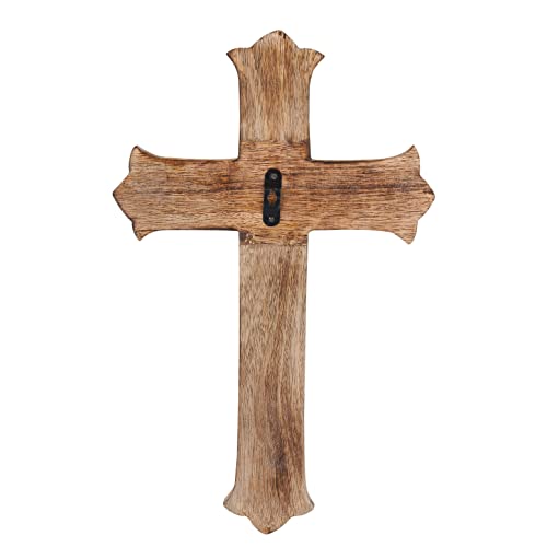 Wood Wall Cross | Big Size 16X10 Inch | Wooden Wall Mounted Holy Cross | Handmade Wall Cross | Decoration | Home Office Decor Wall Art | Weddings Party Spa Meditation Dorm Birthday Living Room Nursery #TOP4