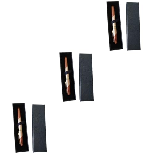 Stylo plume en bois de calligraphie et fournitures scolaires vintage en fibre de verre - 3x