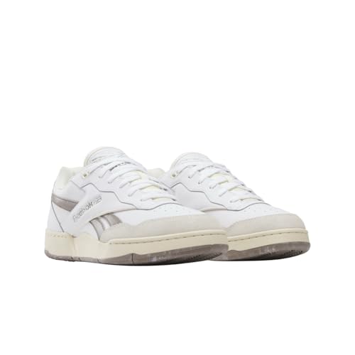 Reebok BB4000 II baskets unisexes confortables en blanc et gris