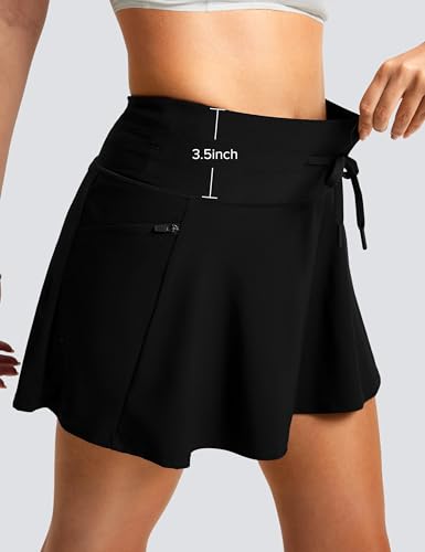 FitsT4 Sports Women's 15" Swim Skirts Skort with Shorts 4 Pockets High Waisted Bathing Suit Swimwear Swimsuit Bottoms3