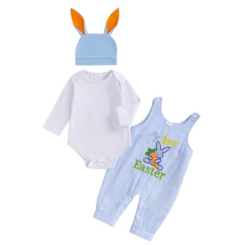 My First Halloween Baby Boy Outfit Newborn Pumpkin Romper + Plaid Overalls+ Hat 3Pcs Infant Boy Fall Clothes