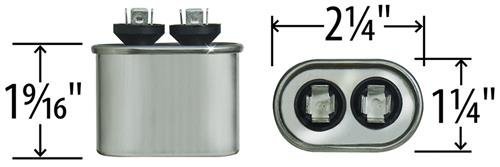 Proline C3S5-5 Uf Mfd X 370 Vac Genteq Replacement Capacitor Oval # C305L / 27L570 #TOP2