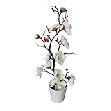 Photo Gallery loviver fiori finti con fiori artificiali in vaso, finti in vaso minimalisti per tavolo da pranzo, ufficio, decorazione, bianco Photo Gallery loviver fiori finti con fiori artificiali in vaso, finti in vaso minimalisti per tavolo da pranzo, ufficio, decorazione, bianco