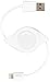 AmazonBasics Apple Certified Retractable Lightning to USB Cable - 2 Feet (0.6 Meters) - White