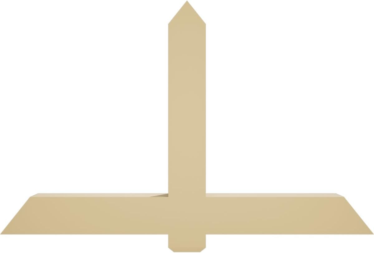 60"W x 37 1/2"H x 6"D x 6"F, 15/12 Pitch, Eugene Signature Urethane Gable Bracket, Primed Tan
