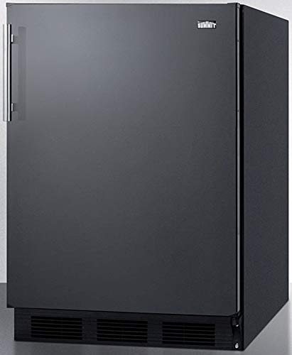 Summit Ct663Bkbi 24 Compact Refrigerator With 5.1 Cu. Ft. Capacity Adjustable Glass Shelves Dual Evaporator Reversible Door Adjustable Thermostat In Black #TOP1