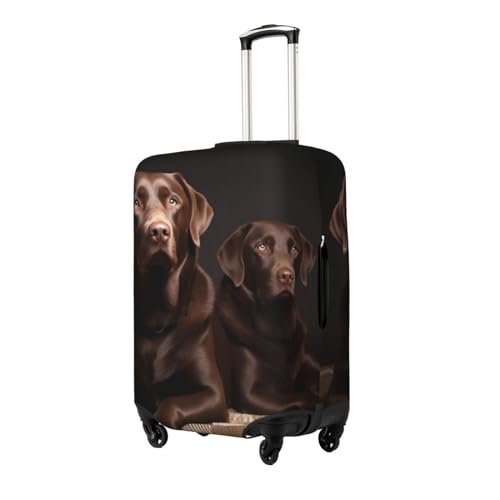 Luggage Cover Protector Washable Stretch Suitcase Protector Brown Labrador Retriever Suitcase Cover Anti-Scratch Travel Baggage Covers Fits 18-32 Inch Luggage Protectors2
