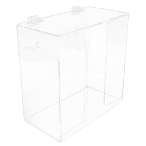 GALPADA Portable Acrylic Mask Dispenser Box Dustproof Storage Case with Lid, Multifunctional Organizer for Face Masks, Makeup, Jewelry, Suitable for Travel and Home Use